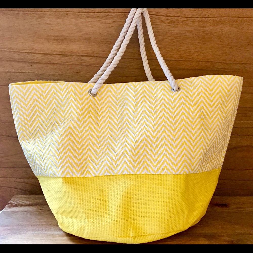 Yellow pool/beach bag